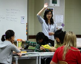 Gyeonggi-Suwon International School Students Study Hard